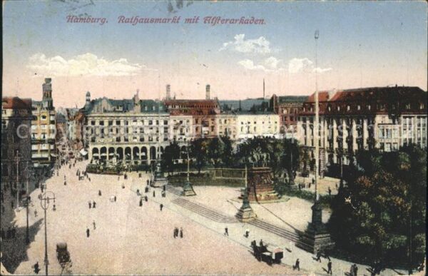 Hamburg Rathausmarkt Alsterarkaden