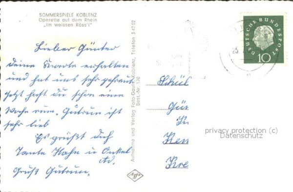 Koblenz Rhein Operettengruß weissen Rössl – Bild 2