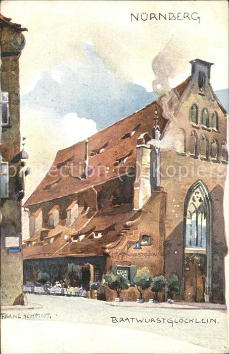 Nuernberg Bratwurstglöcklein Künstlerkarte Franz