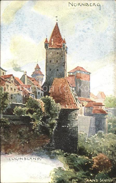 Nuernberg Luginsland Künstlerkarte Franz Schmidt