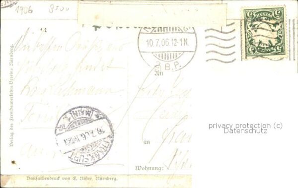 Nuernberg Künstlerkarte Franz Schmidt Luginsland – Bild 2