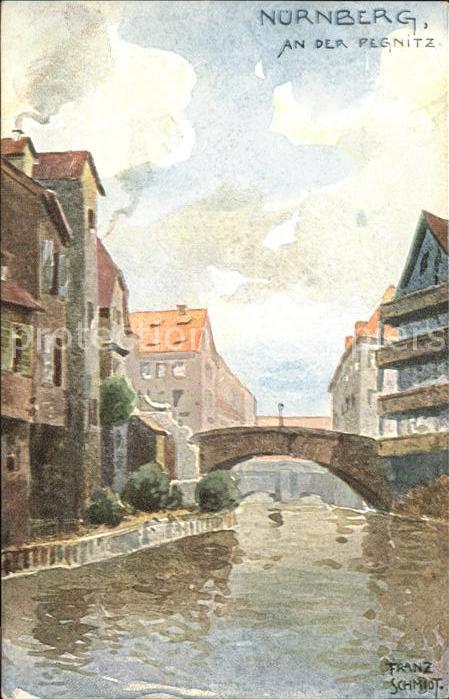 Nuernberg Pegnitz Künstlerkarte Franz Schmidt