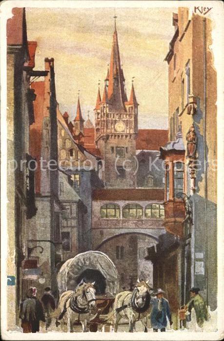 Nuernberg Rathausgasse Künstlerkarte