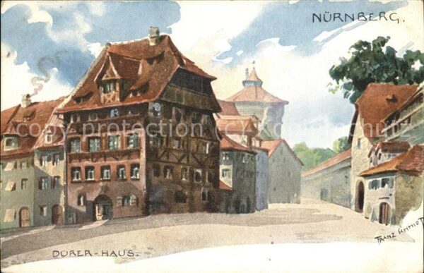 Nuernberg Künstlerkarte Franz Schmidt Düerer-Haus