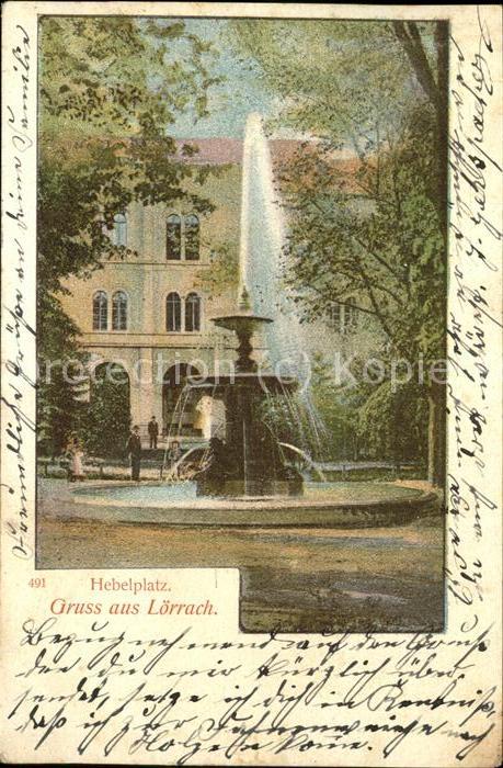 Loerrach Hebelplatz Springbrunnen