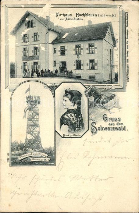 Hochblauen Kurhaus Thurm Markgräflerin Tracht
