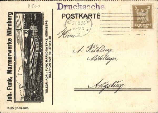 Nuernberg Joh. Funk Marmorwerke