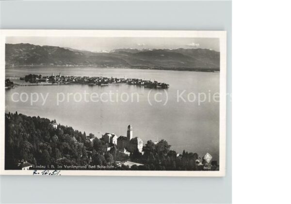 Lindau Bodensee Gesamtansicht mit Alpenpanorama Bad Sch