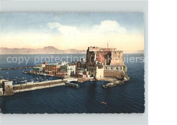 Napoli Neapel Castel dell'Ovo e Borgo Marinaro Ovo Sc