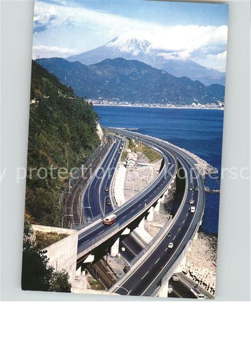 Shizuoka Tomei Highway Mount Fuji volcano from Y