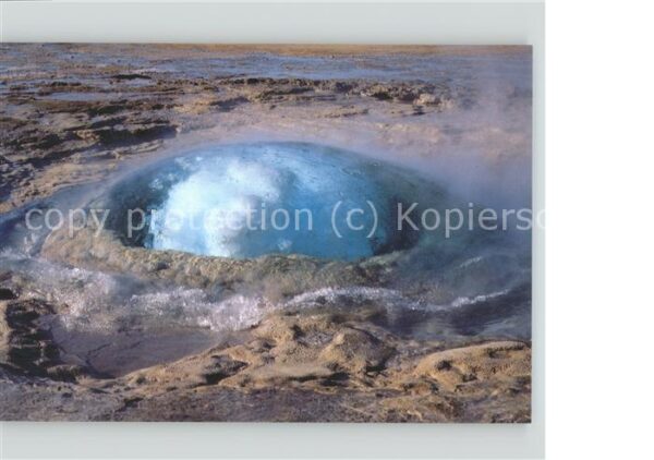 Vulkane Geysire Vulcans Geysers Geysir Strokkur in the thermal area in