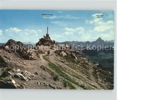Oberstdorf Nebelhornspitze Gipfelkreuz Berggasthau