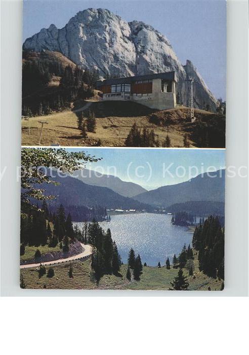Spitzingsee mit Taubenstein Bergstation Gipfel