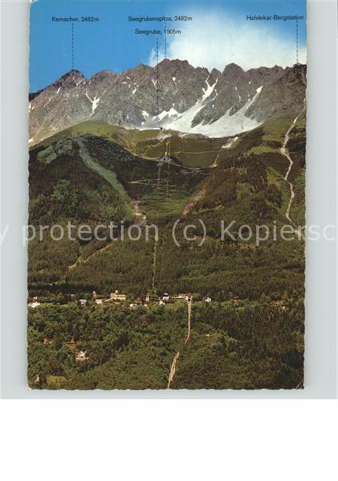 Innsbruck Blick auf Hungerburg Seegrube und Hafel