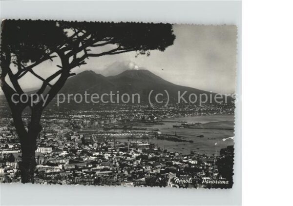 Napoli Neapel Panorama Vesuvio Hafen Vulkan