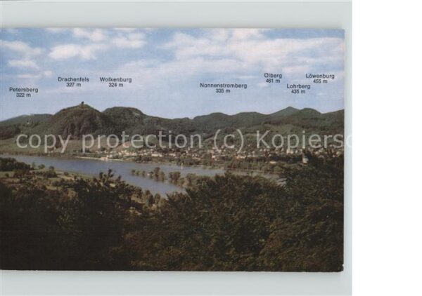 Koenigswinter Panorama Siebengebirge Burgruine Drache