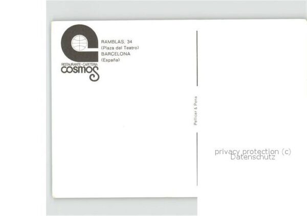 Barcelona Cataluna Restaurant Cafeteria Cosmos Monumento – Bild 2