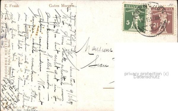 Kuenstlerkarte E. Frank Nr. 394 Guten Morgen – Bild 2