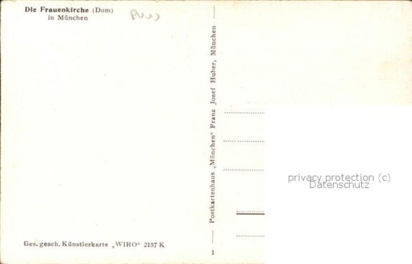 Verlag WIRO Wiedemann Nr. 2157 K Frauenkirche München – Bild 2