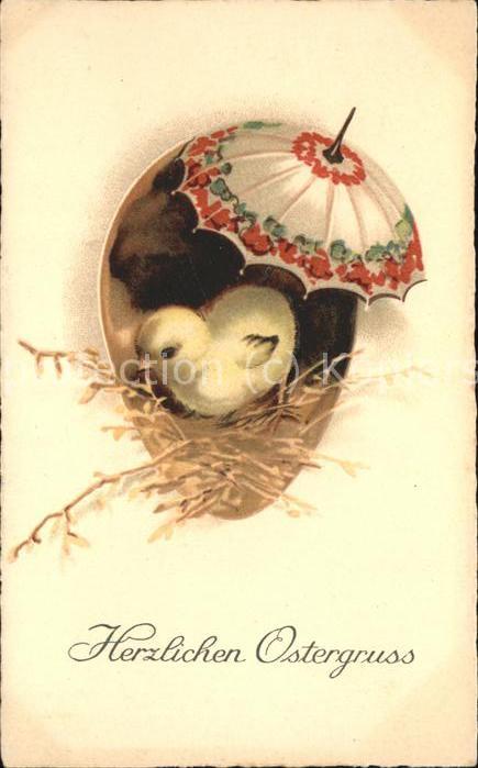 Ostern Easter Paques Küken Regenschirm