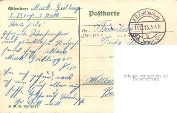 Schwarz Weiss Rot Weihnachten Feldpost – Bild 2