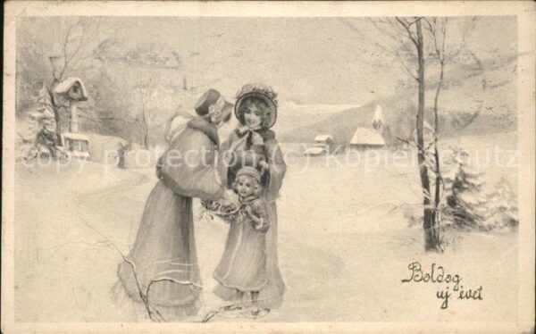 Verlag Vienne V.K. Nr. 5101 Frauen Kind Wintermode