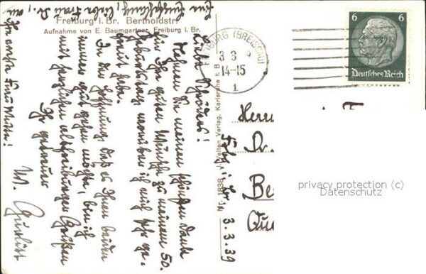 Foto Baumgartner E. Nr. 1838 Freiburg i. Br. Bertholdstrasse – Bild 2