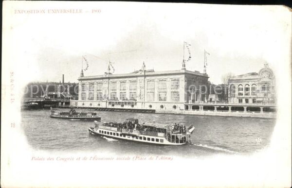 Exposition Universelle Paris 1900 Palais des Congres Boote