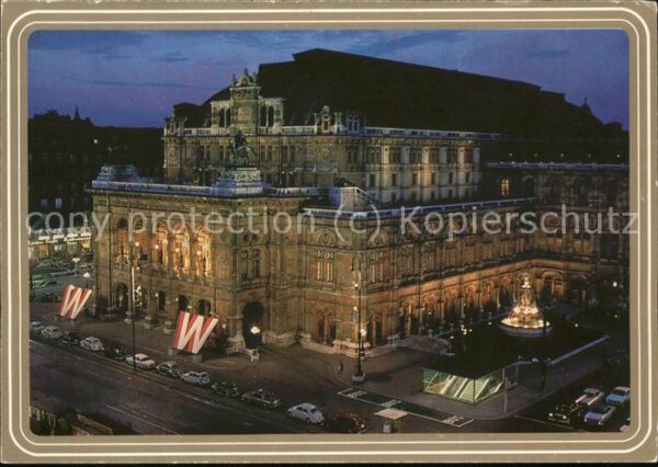 Opergebaeude Wien Staatsoper bei Nacht