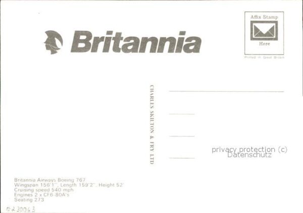 Flugzeuge Zivil Britannia Airways Boeing 767 – Bild 2