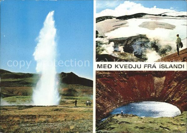 Geysire Vulcans Geysers Vulkane Strokkur Mount Kerlingarfjöll Kerid