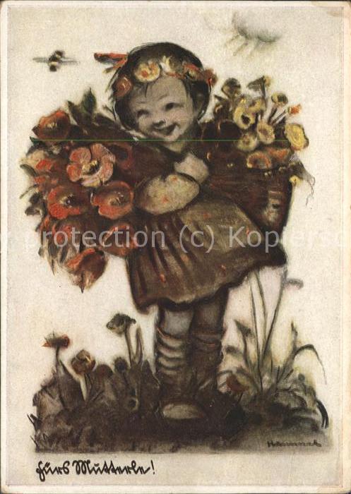 Hummel Nr. 5234 Kind Blumen Biene