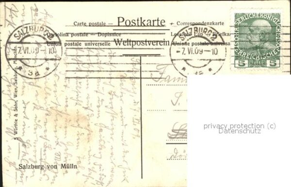Salzburg Oesterreich Blick vom Mülln – Bild 2