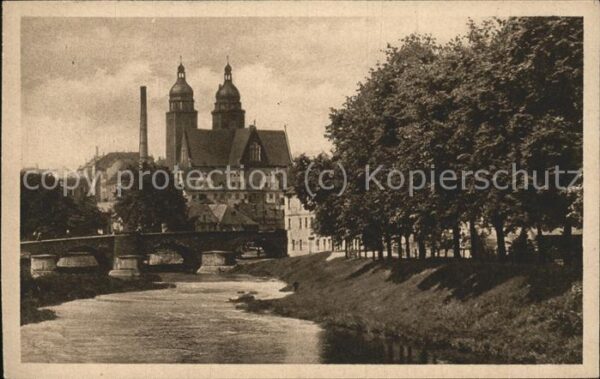 Plauen Vogtland König-Albert-Brücke mit Johanniskirche