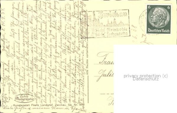 Zwickau Sachsen Schwanenteich mit Schwanenschloss – Bild 2