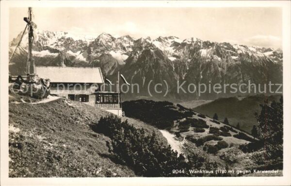 Partenkirchen Wankhaus gegen Karwendel