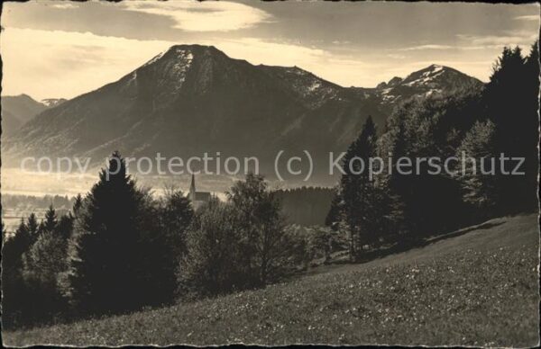 Tegernsee mit Waldgebiet u.Gebirge