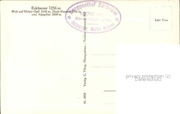 Garmisch-Partenkirchen Berggasthof Eckbauer – Bild 2