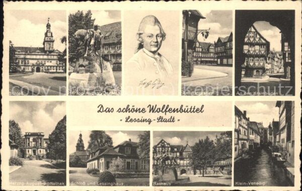 Wolfenbuettel mit Rathaus u.Schloss