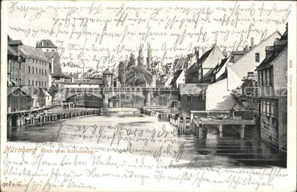 Nuernberg Blick vom Kettensteg