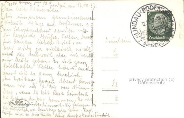 Lindau Bodensee Pulverturm (mit sauberem Werbestempel) – Bild 2