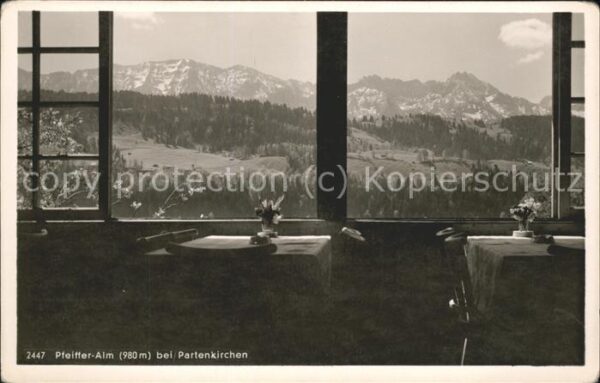 Partenkirchen Blick von der Pfeiffer-Alm