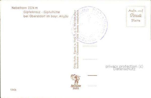 Oberstdorf Nebelhorn mit Gipfelkreuz u.Gipfelhütte – Bild 2