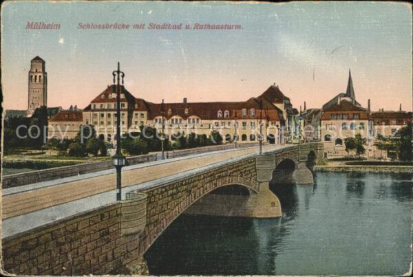 Muelheim Ruhr Schlossbrücke u.Stadtbad