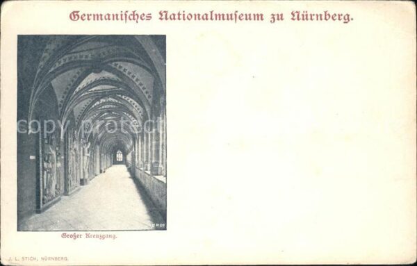 Nuernberg Germanisches Museum mit Grossem Kreuzga