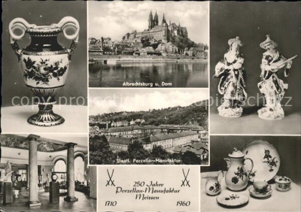 Meissen Elbe Sachsen mit Albrechtsburg u.Dom