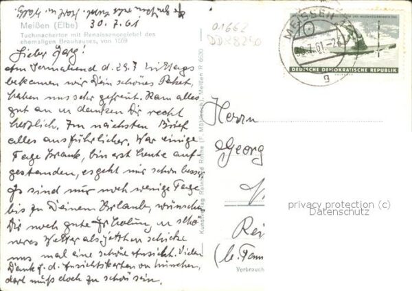Meissen Elbe Sachsen Tuchmachertor des ehemal.Brauhauses – Bild 2