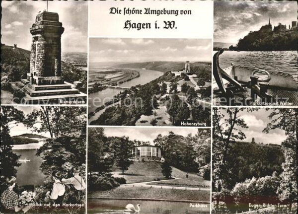 Hagen Westfalen Parhaus u.Bismarckturm
