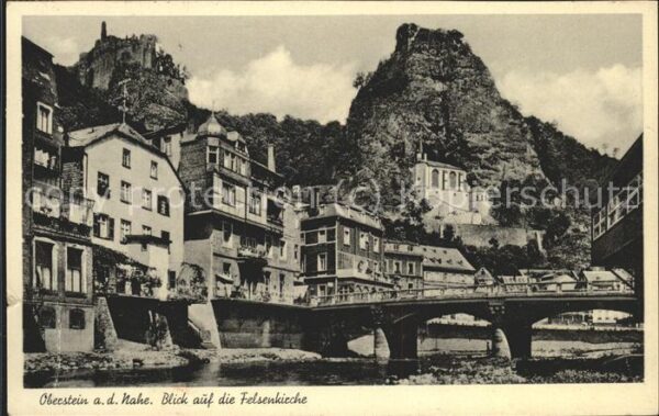 Oberstein Nahe Blick auf Felsenkirche
