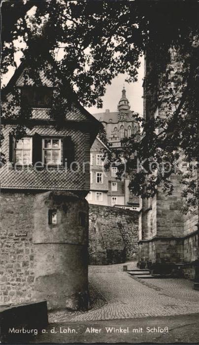 Marburg Lahn Alter Winkel mit Schloß